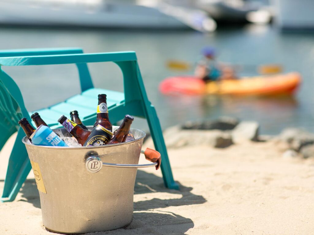 Bucket Of Beer On The Beach.
